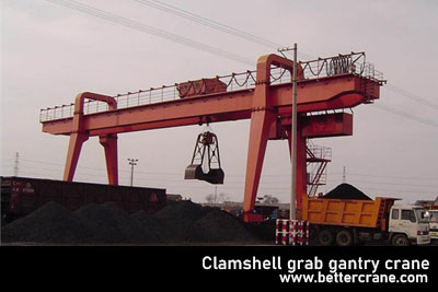  Clamshell grab gantry crane for bulk material handling outdoor 